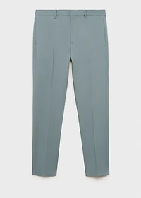 Stretch fabric super slim-fit suit trousers