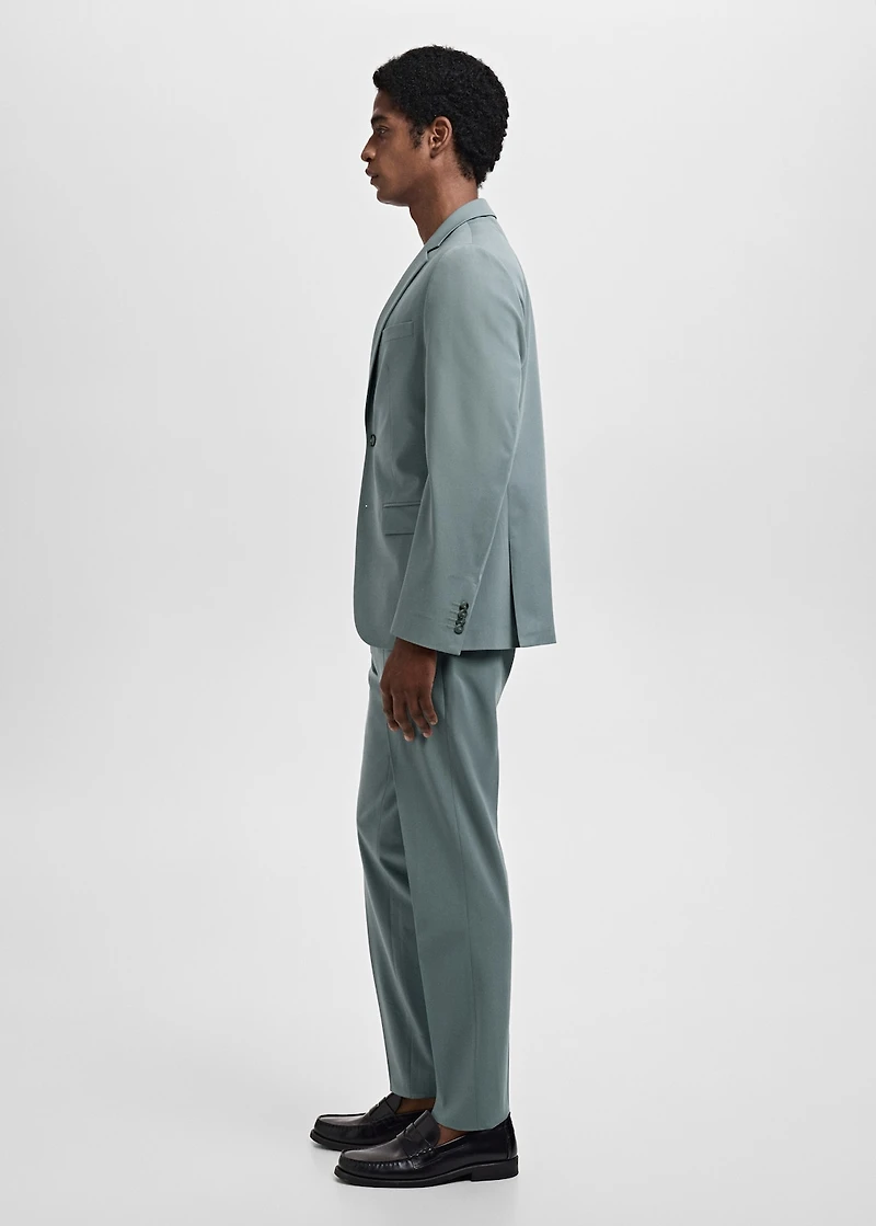 Stretch fabric super slim-fit suit trousers