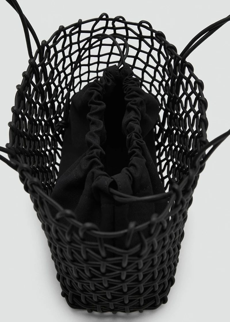 Medium braided shoulder bag