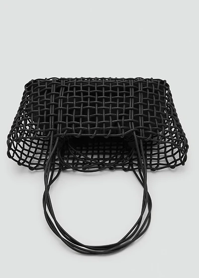 Medium braided shoulder bag