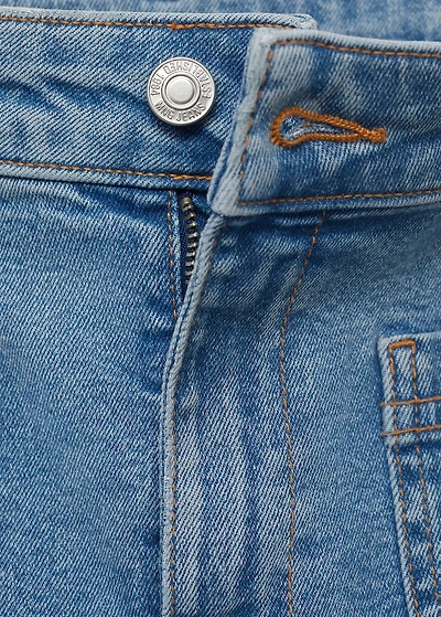 Flared cropped jeans with pockets