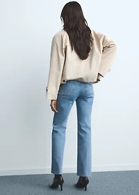Flared cropped jeans with pockets