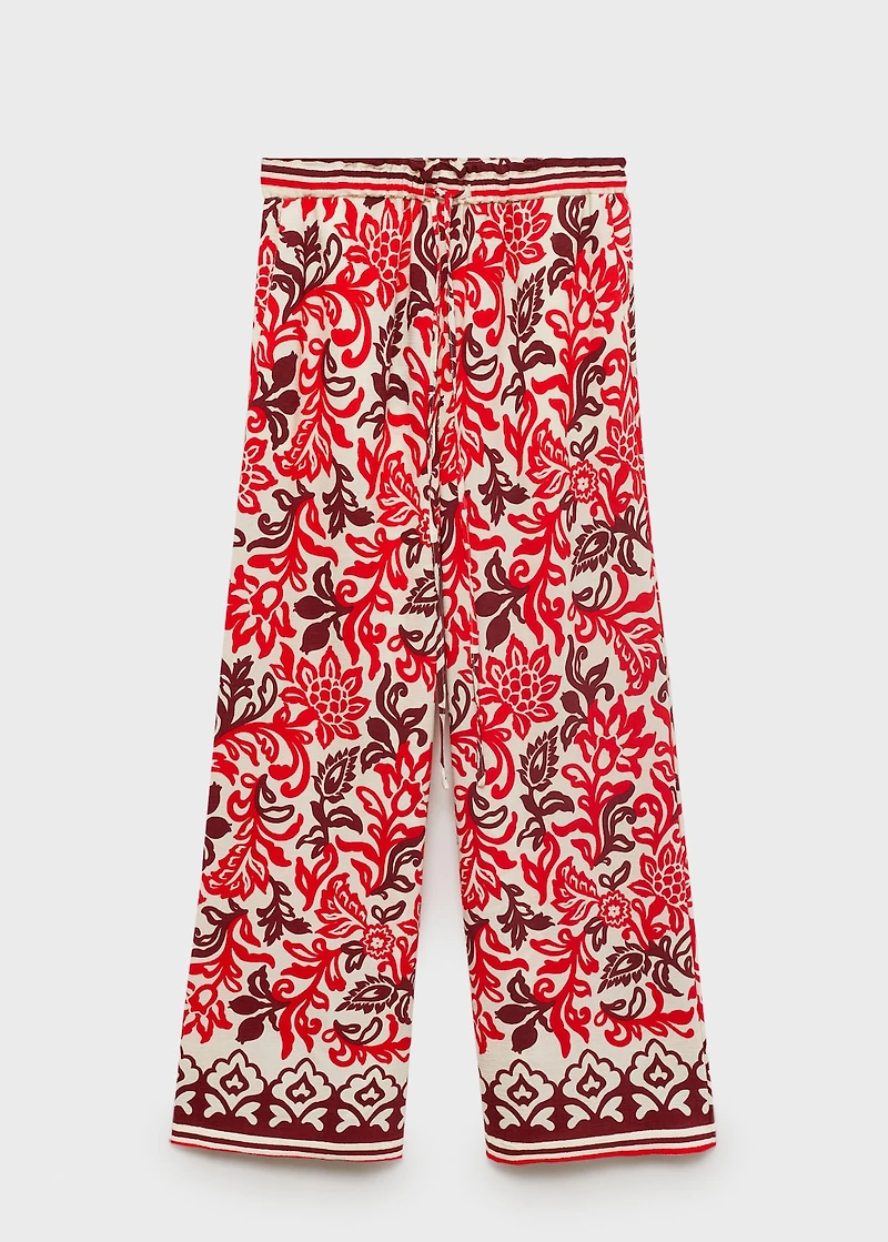Flowy printed trousers