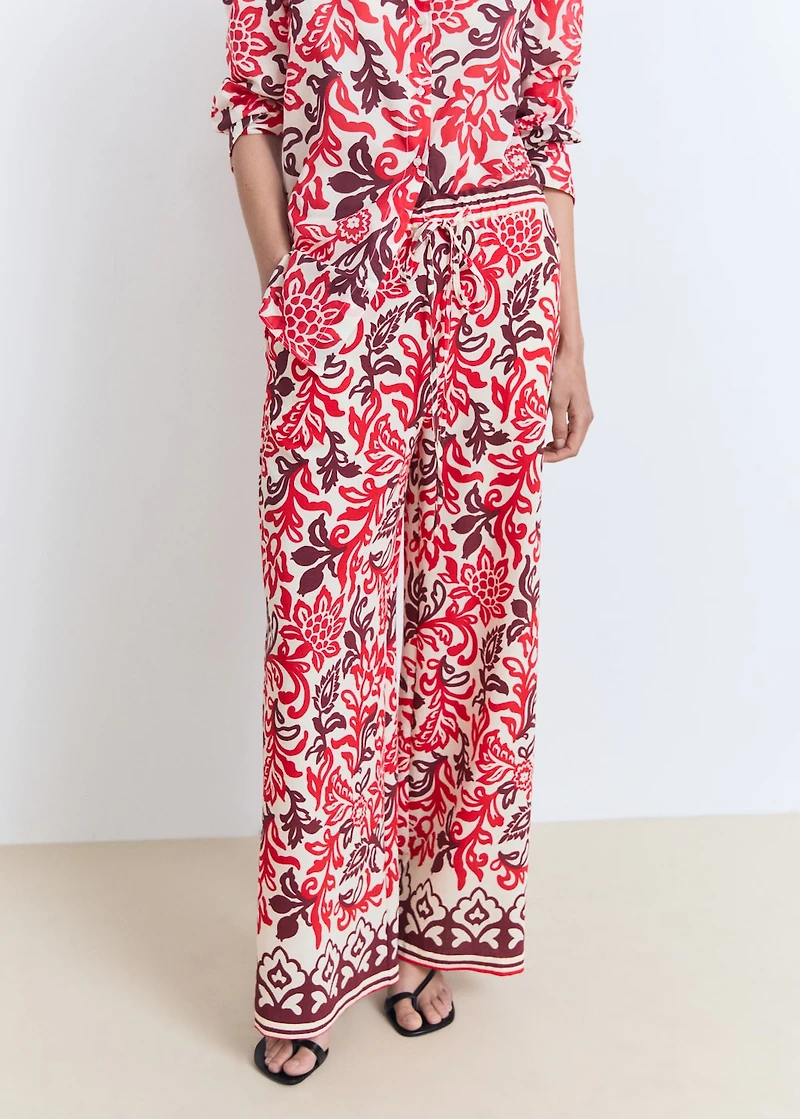 Flowy printed trousers