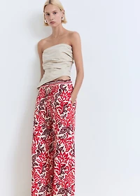 Flowy printed trousers
