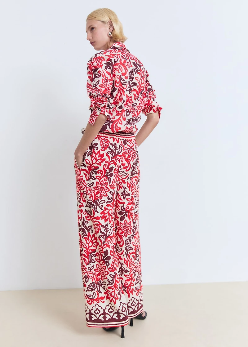 Flowy printed trousers