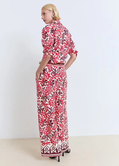 Flowy printed trousers