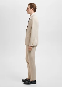 Stretch fabric super slim-fit suit trousers