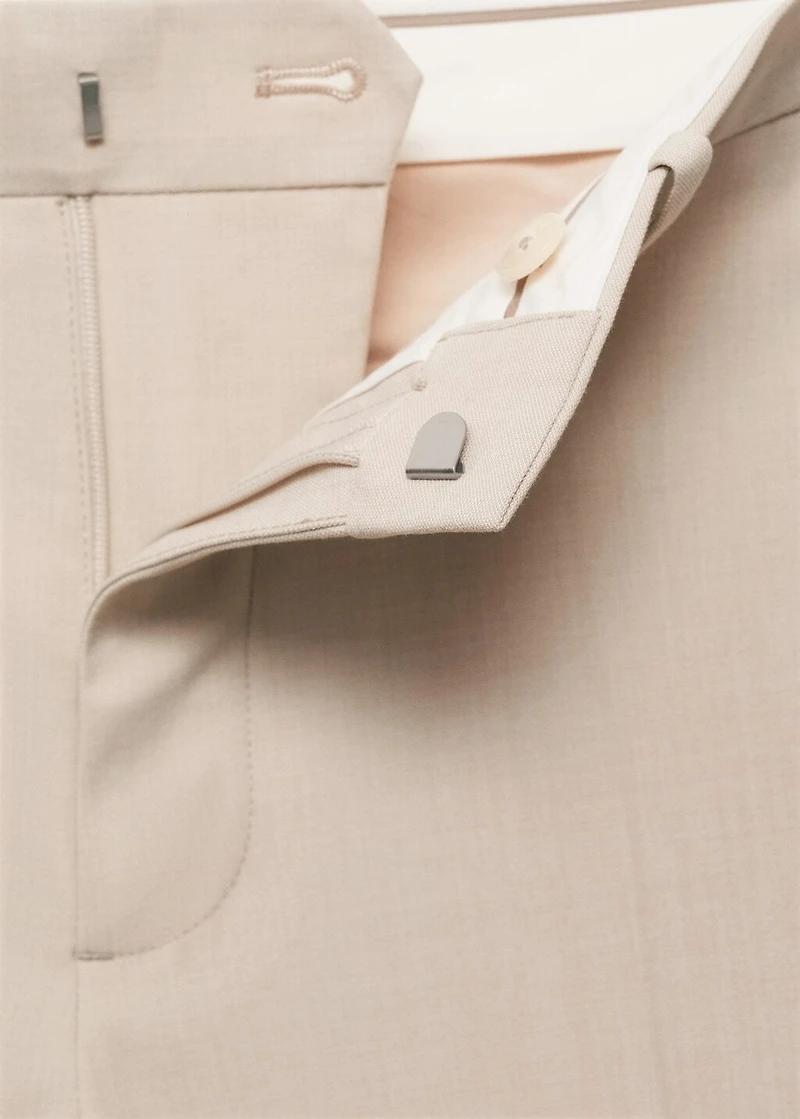 Stretch fabric super slim-fit suit trousers