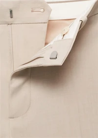 Stretch fabric super slim-fit suit trousers