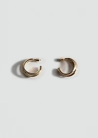 Intertwined hoop earrings