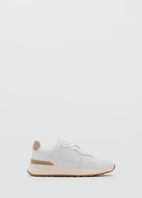 Leather mixed sneakers