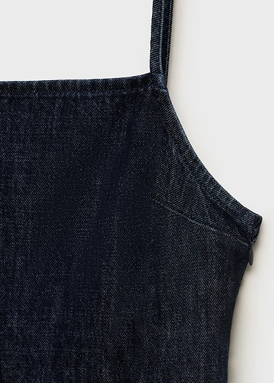 Double-breasted denim jumpsuit