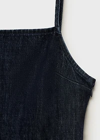 Double-breasted denim jumpsuit