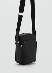 Patent faux-leather shoulder bag