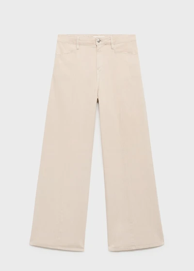 Straight-fit mid-rise denim pants