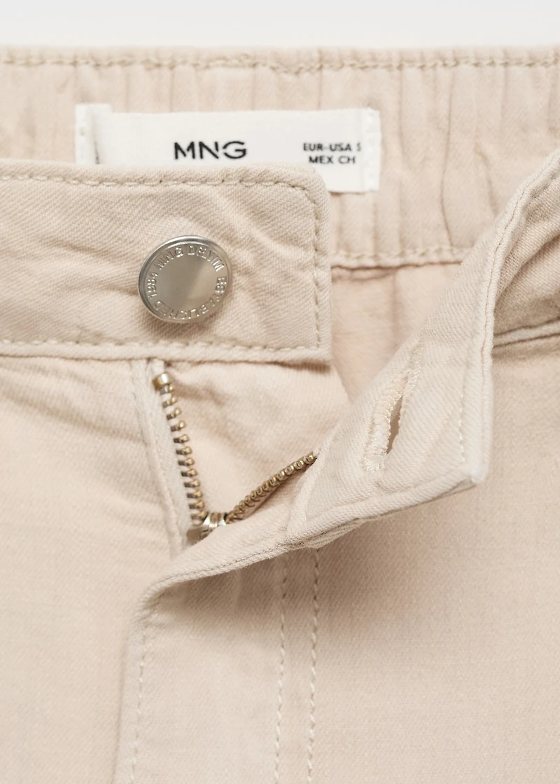 Straight-fit mid-rise denim pants