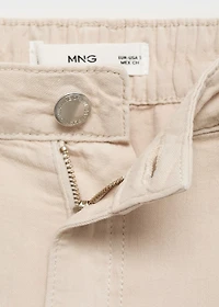 Straight-fit mid-rise denim pants