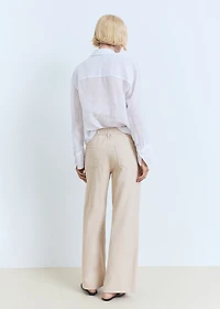 Straight-fit mid-rise denim pants