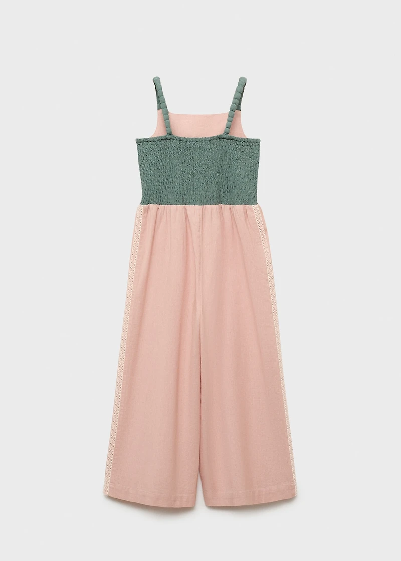 Long jumpsuit with embroidered details