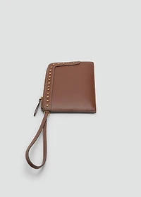 Studded faux-leather case