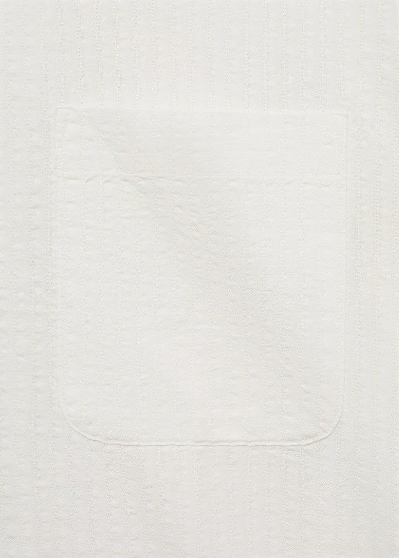 Regular fit seersucker shirt