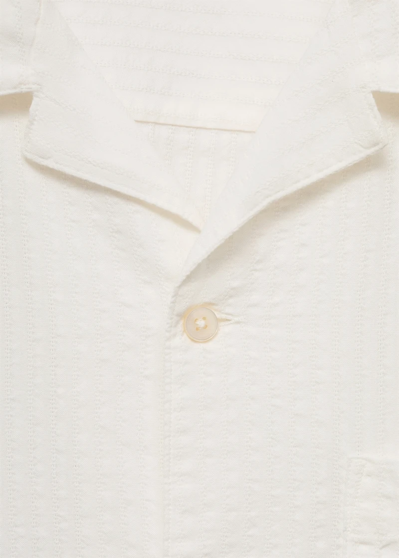 Regular fit seersucker shirt