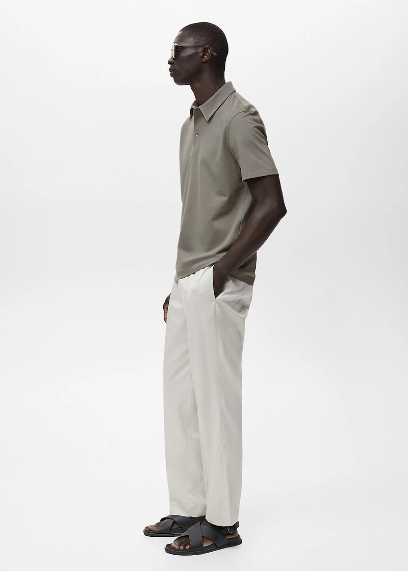 Cotton piqué polo shirt