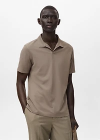 Cotton piqué polo shirt