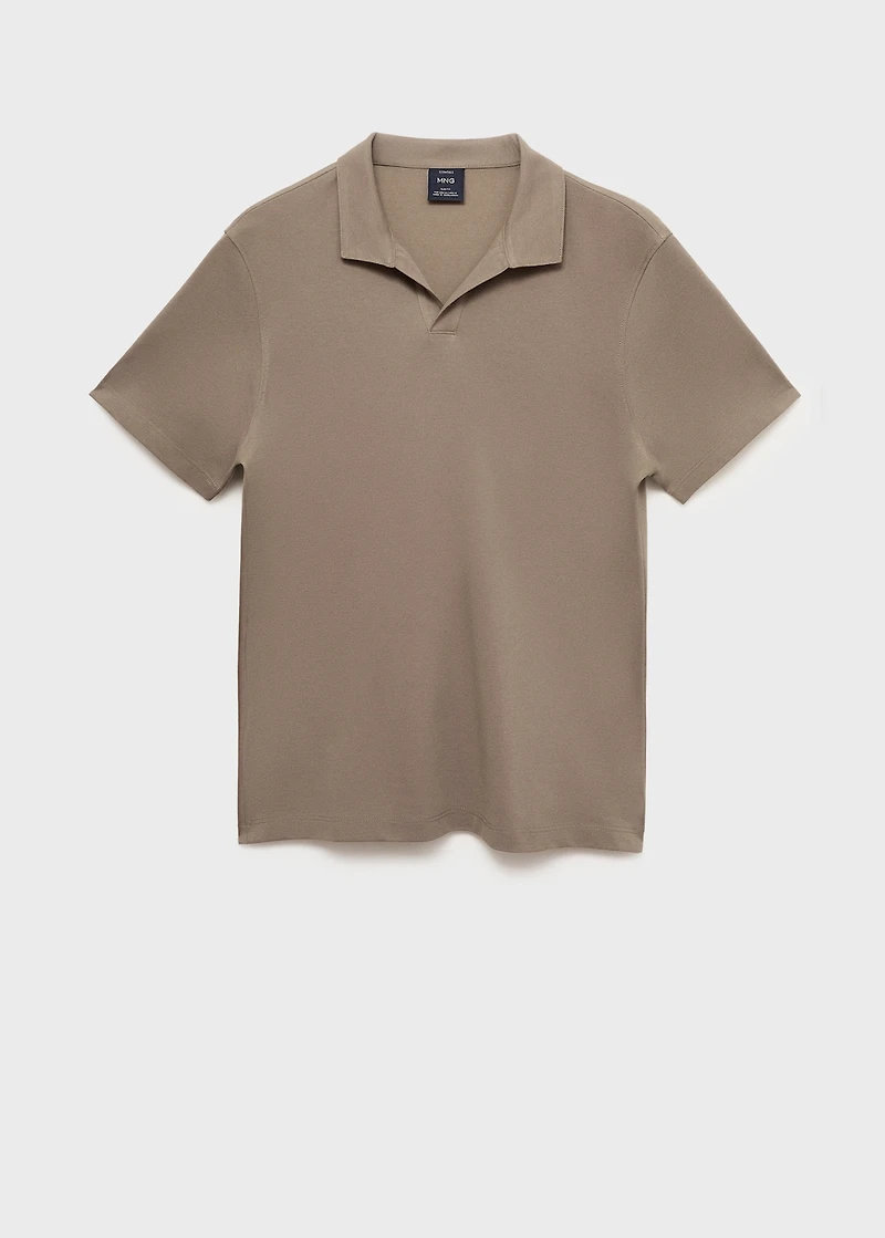Cotton piqué polo shirt