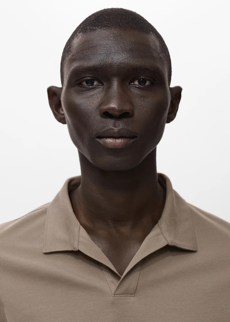 Cotton piqué polo shirt