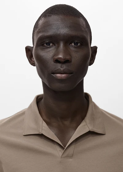 Cotton piqué polo shirt