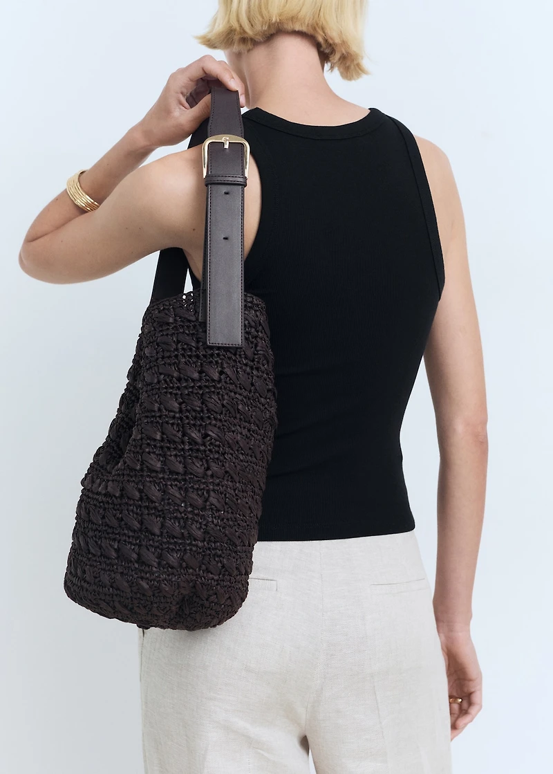 Ribbed cotton-blend top