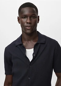 Rib-knit shirt