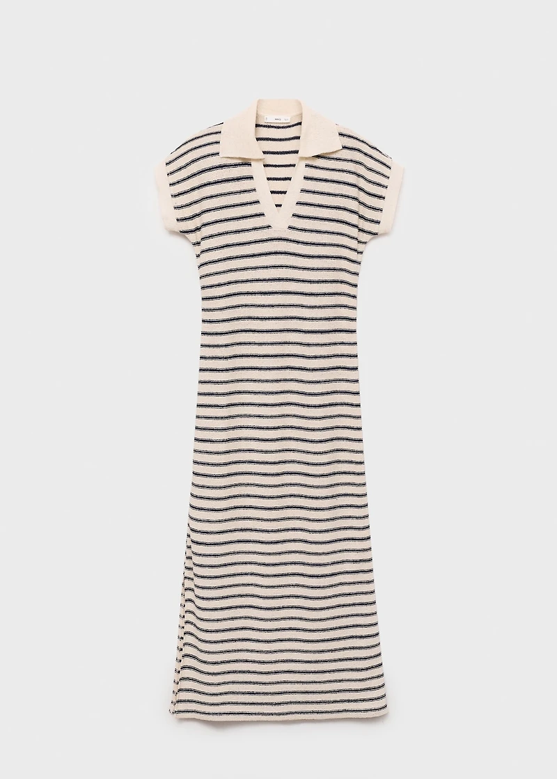 Long striped knitted dress