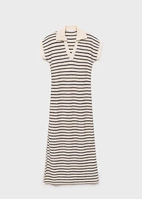 Long striped knitted dress
