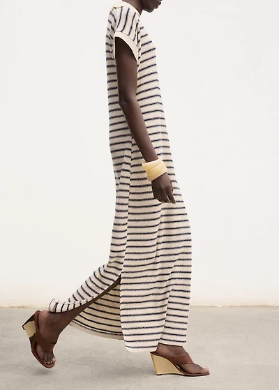 Long striped knitted dress