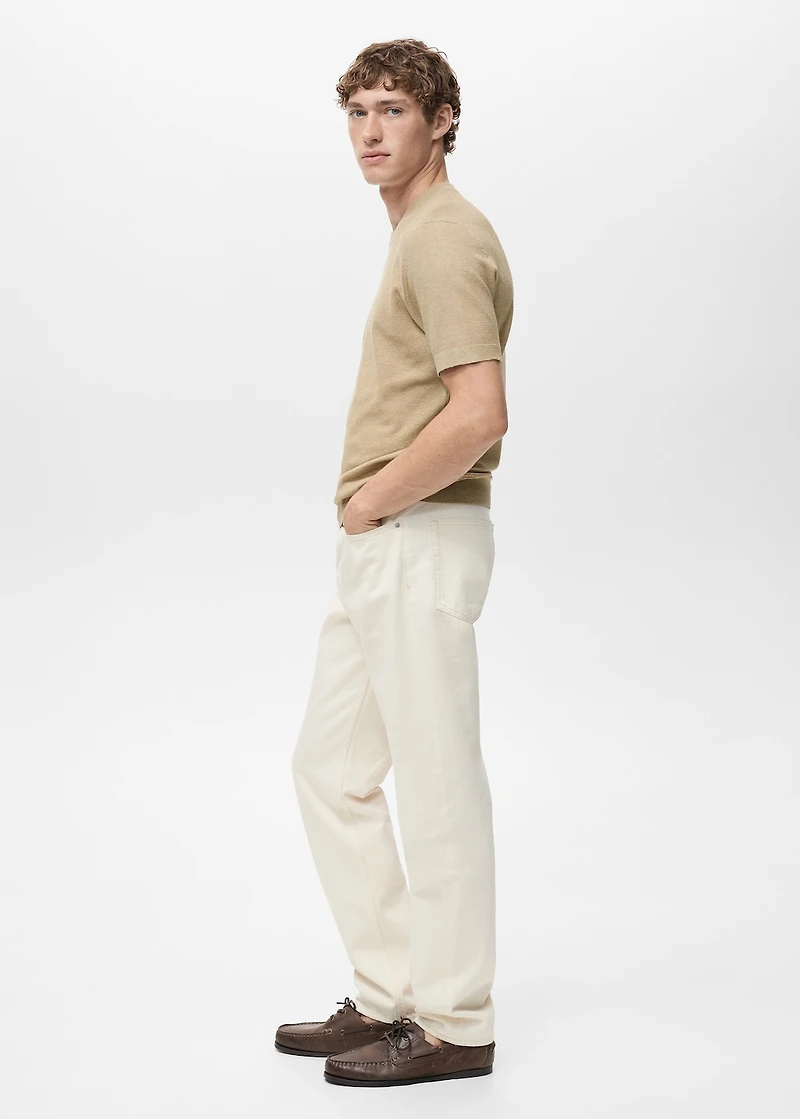 Cotton fine-knit t-shirt