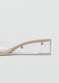 Transparent vinyl wedge sandals