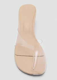 Transparent vinyl wedge sandals