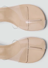 Transparent vinyl wedge sandals