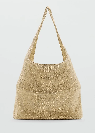 Lurex maxi-shopper with circular base