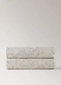 Melange knitted blanket