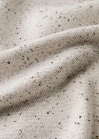 Melange knitted blanket