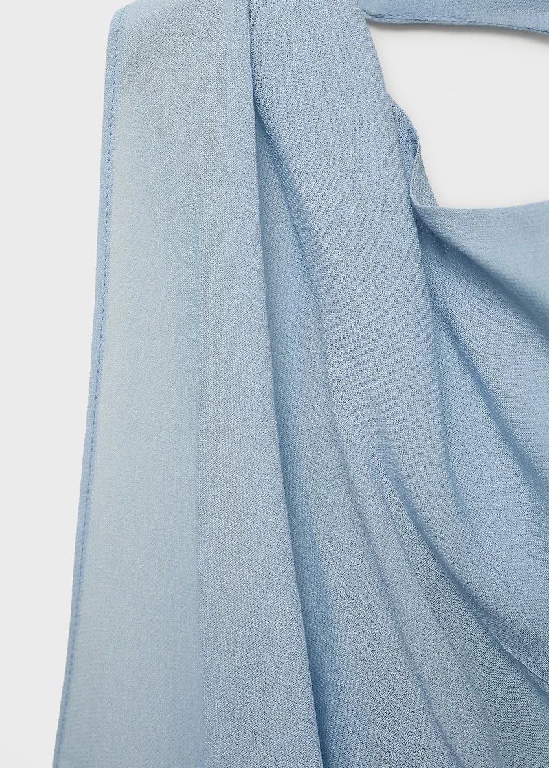 Puffed open-back bodysuit