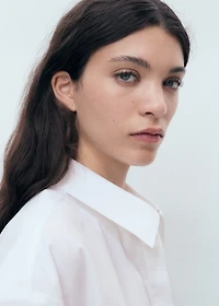 Cropped cotton shirt