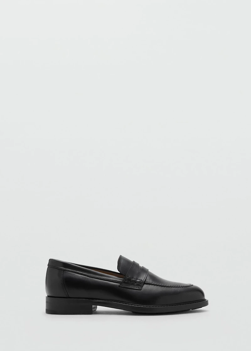 Leather penny loafers