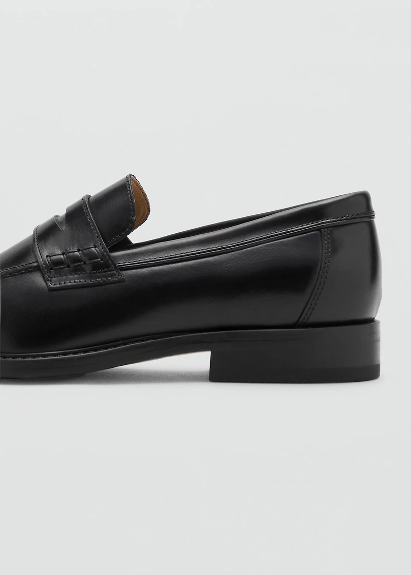 Leather penny loafers