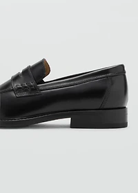 Leather penny loafers