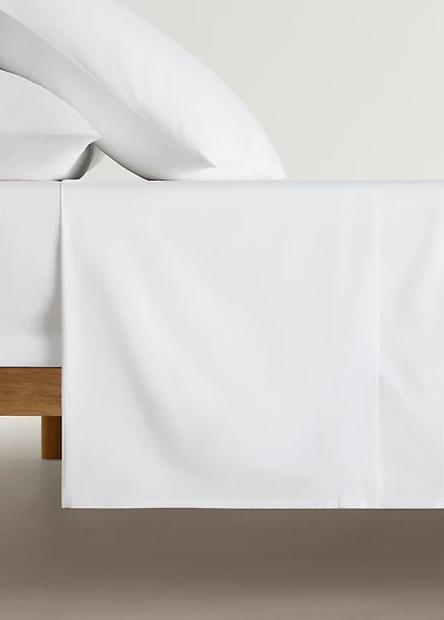 Percale cotton top sheet for single bed